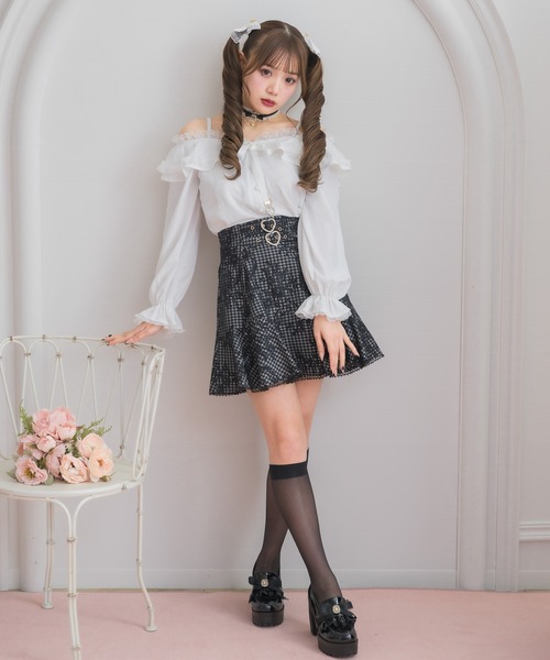 ROJITA(ロジータ)の「マーメイドミニスカート(スカート・レディース・チェック/ブラック・FREE)」の8枚目の写真