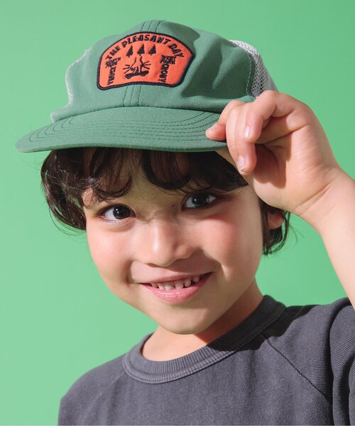 BREEZE（ブリーズ）の「メッシュキャップ（キャップ・キッズ・ブラック/グリーン/レインボー/ピンク/インディゴブルー・58/54/50）」の3枚目の写真