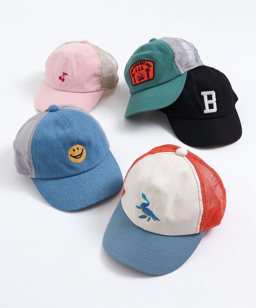 BREEZE(ブリーズ)の「メッシュキャップ(キャップ・キッズ・ブラック/グリーン/レインボー/ピンク/インディゴブルー・58/54/50)」の6枚目の写真