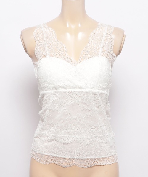 notch.（ノッチ）の「カップ付きレースタンクトップ（タンクトップ・レディース・ブラウン/ブラック/オフホワイト・M）」の15枚目の写真