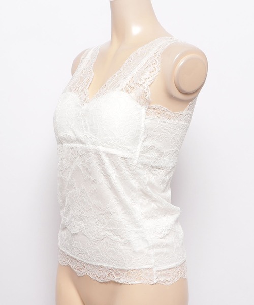 notch.（ノッチ）の「カップ付きレースタンクトップ（タンクトップ・レディース・ブラウン/ブラック/オフホワイト・M）」の16枚目の写真