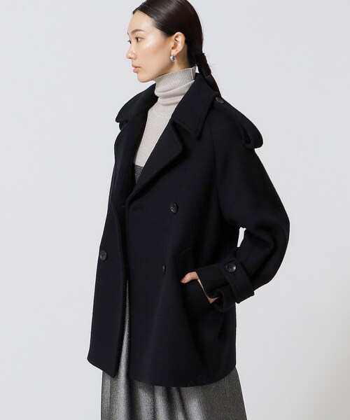 GALLEST（ギャレスト）の「◆コクーンPコート（ピーコート・レディース・オフホワイト/ブラック/カーキ・38/36）」の21枚目の写真