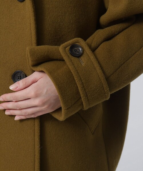 GALLEST（ギャレスト）の「◆コクーンPコート（ピーコート・レディース・オフホワイト/ブラック/カーキ・38/36）」の14枚目の写真