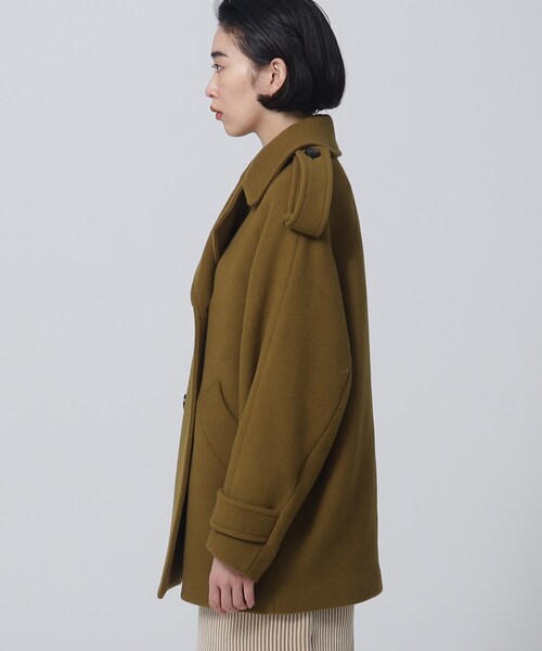 GALLEST（ギャレスト）の「◆コクーンPコート（ピーコート・レディース・オフホワイト/ブラック/カーキ・38/36）」の6枚目の写真