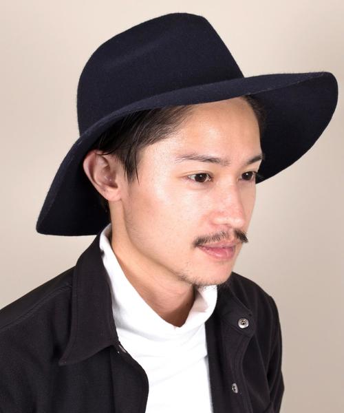 SHIPS（シップス）の「grillo & c for SHIPS: ウール/フェルト ロングブリムハット■（ハット・メンズ・カーキ/ブラウン/オリーブ/ネイビー/ブラック・ONE SIZE）」の5枚目の写真