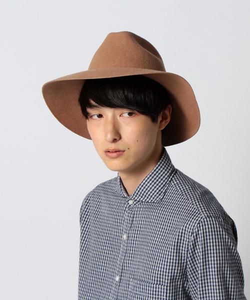 SHIPS（シップス）の「grillo & c for SHIPS: ウール/フェルト ロングブリムハット■（ハット・メンズ・カーキ/ブラウン/オリーブ/ネイビー/ブラック・ONE SIZE）」の11枚目の写真