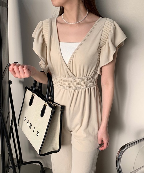 cygne フリル付き黒オールインワン cygne フリル付き黒オールインワン 未使用 cygne シーニュ
