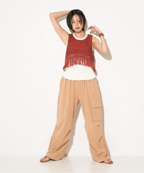 CHIGNON(シニヨン)の「CHIGNON フリンジビスチェ(ベスト・レディース・オレンジ/ベージュ・FREE)」の13枚目の写真
