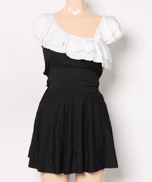 Ritzy（リッツィー）の「配色フリル ワンピース 水着（水着）」 - WEAR