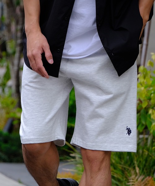 U.S. POLO ASSN.（ユーエスポロアッスン）の「【U.S. POLO ASSN./ユーエスポロアッスン】ワンポイント刺繍スウェットショートパンツ（スウェットパンツ・メンズ・スミクロ/杢グレー/ネイビー/オフホワイト/ブラック・L/LL/M）」の10枚目の写真