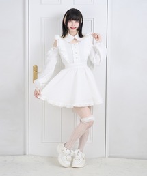 palelfy パルエルフィー 膨れジャガードレースワンピース ブルー palelfy パルエルフィー 膨れジャガードレースワンピース ブルー