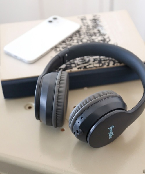 BAYFLOW（ベイフロー）の「[折り畳めて持ち運び楽々]BFワイヤレスヘッドフォン（ヘッドフォン/イヤホン・レディース・チャコール/ベージュ/ブラック・0）」の3枚目の写真