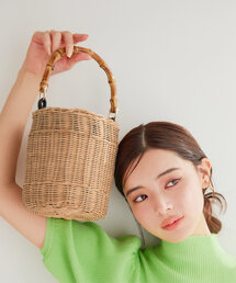 KOBE LETTUCE | バンブーハンドルラタンバッグ(ハンドバッグ)