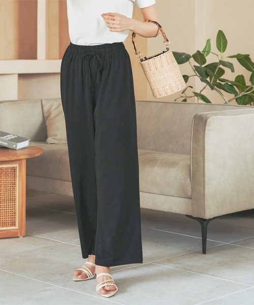 KOBE LETTUCE（コウベレタス）の「バンブーハンドルラタンバッグ（ハンドバッグ・レディース・ブラック/ベージュ・F）」の16枚目の写真