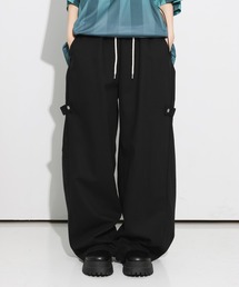 [UNISEX][カタチ綺麗！！]サイドスナップダブルアジャストバルーンワイドパンツ