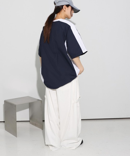 FOLLOWIN（フォロウィン）の「[UNISEX][カタチ綺麗！！]サイドスナップダブルアジャストバルーンワイドパンツ（カーゴパンツ・レディース・ホワイト/ブラック・FREE）」の17枚目の写真