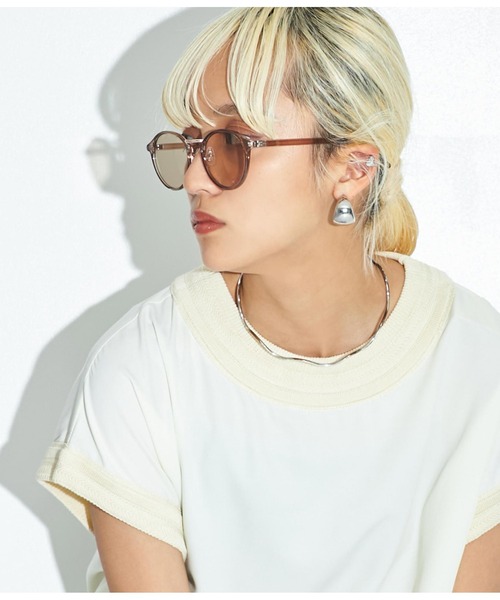 Settimissimo（セッティミッシモ）の「UVカットナローフレームボストンサングラス（サングラス・レディース・ブラウン/ブラック・FREE）」の7枚目の写真