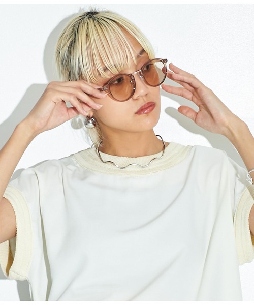 Settimissimo（セッティミッシモ）の「UVカットナローフレームボストンサングラス（サングラス・レディース・ブラウン/ブラック・FREE）」の6枚目の写真