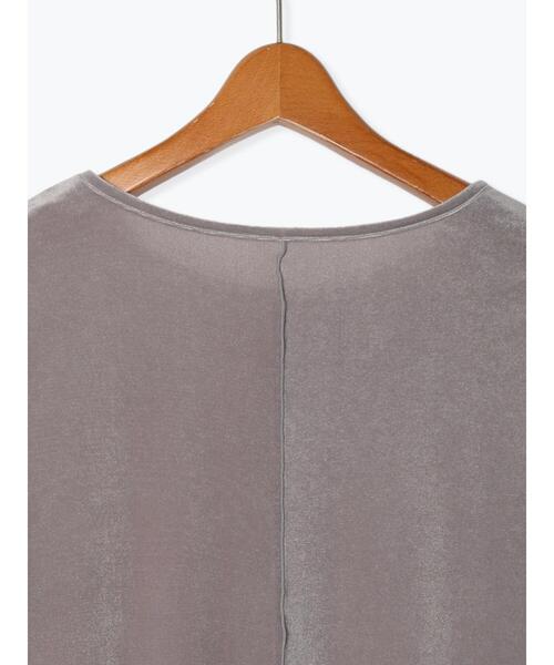 Lugnoncure(ルノンキュール)の「ベロア半袖トップス(Tシャツ/カットソー・レディース・オフホワイト/グレー/ネイビー・F)」の21枚目の写真