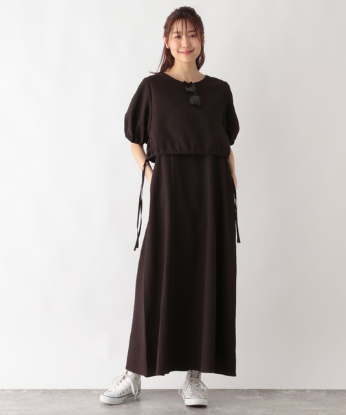 GLOBAL WORK（グローバルワーク）の「MATINEE LINE/ドロストブラウス＊キャミワンピース/123953（ワンピース・レディース・ブラック/ブラウン・LARGE/MEDIUM）」の19枚目の写真