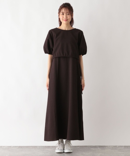 GLOBAL WORK（グローバルワーク）の「MATINEE LINE/ドロストブラウス＊キャミワンピース/123953（ワンピース・レディース・ブラック/ブラウン・LARGE/MEDIUM）」の22枚目の写真