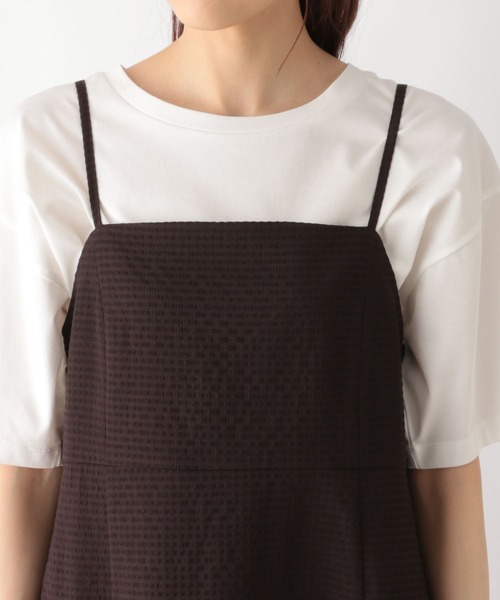 GLOBAL WORK（グローバルワーク）の「MATINEE LINE/ドロストブラウス＊キャミワンピース/123953（ワンピース・レディース・ブラック/ブラウン・LARGE/MEDIUM）」の9枚目の写真