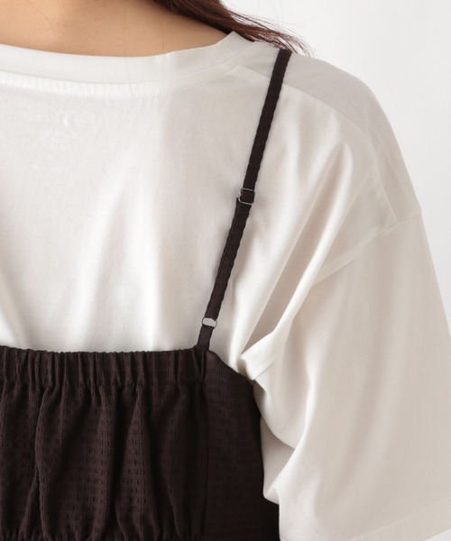 GLOBAL WORK（グローバルワーク）の「MATINEE LINE/ドロストブラウス＊キャミワンピース/123953（ワンピース・レディース・ブラック/ブラウン・LARGE/MEDIUM）」の10枚目の写真