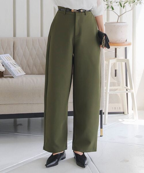 KOBE LETTUCE(コウベレタス)の「選べるサイズ カーブすぎないカーブパンツ(その他パンツ・レディース・ブラック/グレー/ピンク/ホワイト/モカ/チャコール/カーキ/ベージュ/ネイビー・L/M/TM/PM/S)」の7枚目の写真