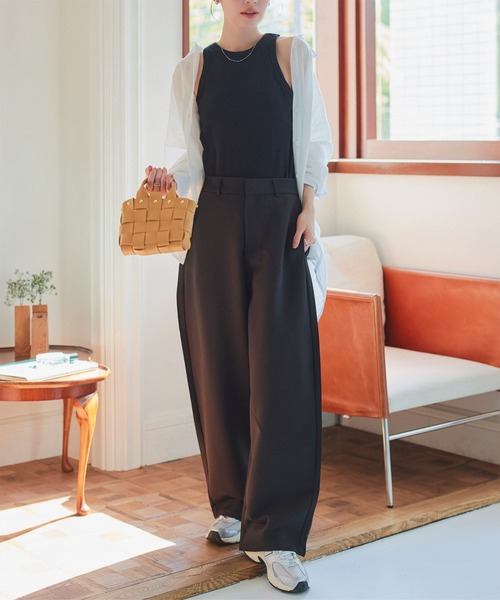 KOBE LETTUCE(コウベレタス)の「選べるサイズ カーブすぎないカーブパンツ(その他パンツ・レディース・ブラック/グレー/ピンク/ホワイト/モカ/チャコール/カーキ/ベージュ/ネイビー・L/M/TM/PM/S)」の12枚目の写真