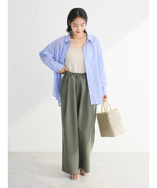 Green　Parks（グリーンパークス）の「I　ボイルゆったりシャツ（シャツ/ブラウス・レディース・ピンク/パープル/ブルー系その他7/ライトベージュ・FREE）」の18枚目の写真