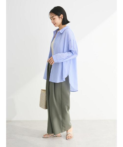 Green　Parks（グリーンパークス）の「I　ボイルゆったりシャツ（シャツ/ブラウス・レディース・ピンク/パープル/ブルー系その他7/ライトベージュ・FREE）」の17枚目の写真