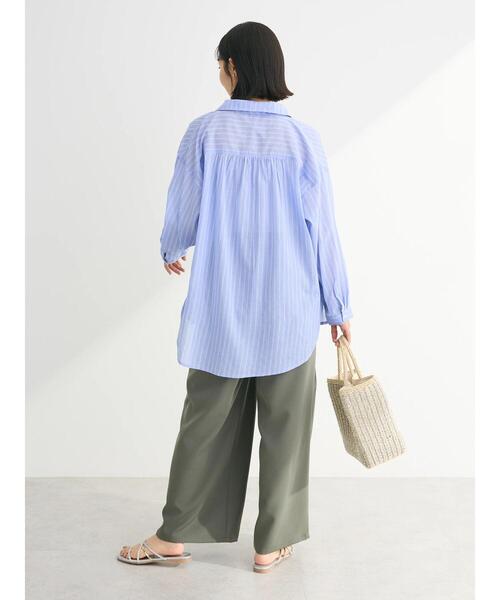 Green　Parks（グリーンパークス）の「I　ボイルゆったりシャツ（シャツ/ブラウス・レディース・ピンク/パープル/ブルー系その他7/ライトベージュ・FREE）」の16枚目の写真