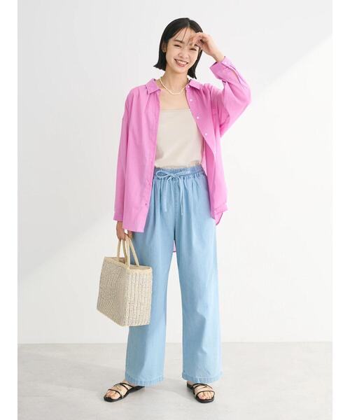 Green　Parks（グリーンパークス）の「I　ボイルゆったりシャツ（シャツ/ブラウス・レディース・ピンク/パープル/ブルー系その他7/ライトベージュ・FREE）」の13枚目の写真