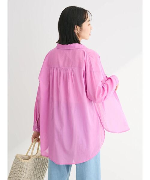 Green　Parks（グリーンパークス）の「I　ボイルゆったりシャツ（シャツ/ブラウス・レディース・ピンク/パープル/ブルー系その他7/ライトベージュ・FREE）」の9枚目の写真