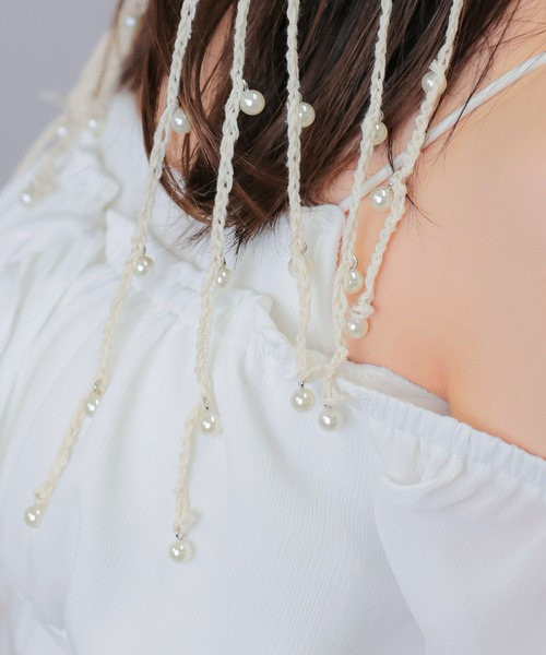 SPINNS（スピンズ）の「ミニパール付 サマーニットキャップ（ニットキャップ/ビーニー・レディース・ブラック/アイボリー/レッド・ONESIZE）」の16枚目の写真