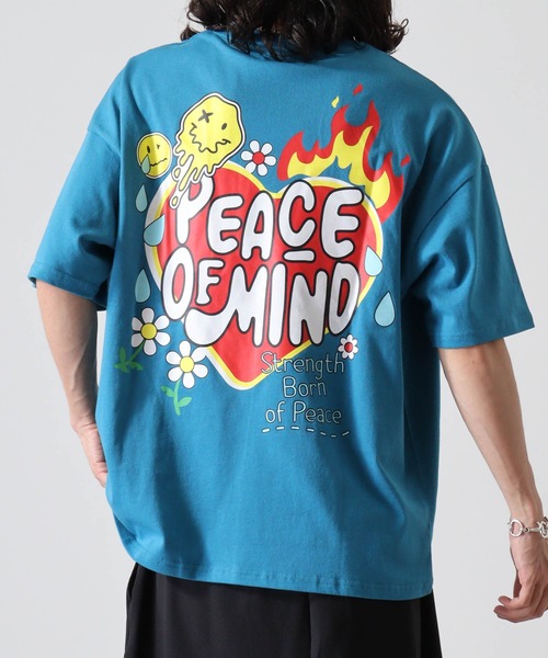 FUNALIVE(ファンアライブ)の「刺繍&プリントクルーネックTシャツ(Tシャツ/カットソー・メンズ・ブルー/オレンジ/ブラック/ホワイト/グリーン/ホワイト系1/ホワイト系2/ブラック系1/ブラック系2/グリーン系1/ブルー系1/ブルー系2・FREE)」の1枚目の写真