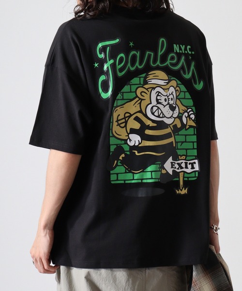 FUNALIVE(ファンアライブ)の「刺繍&プリントクルーネックTシャツ(Tシャツ/カットソー・メンズ・ブルー/オレンジ/ブラック/ホワイト/グリーン/ホワイト系1/ホワイト系2/ブラック系1/ブラック系2/グリーン系1/ブルー系1/ブルー系2・FREE)」の5枚目の写真