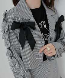 MAJESTIC LEGON | ブローチセットホイップフリルジャケット(テーラードジャケット)