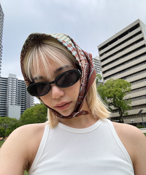 CANAL JEAN（キャナルジーン）の「El mar　コットンプリントバンダナ（バンダナ/スカーフ・レディース・ブルー/ブラウン/レッド・ONE SIZE）」の5枚目の写真