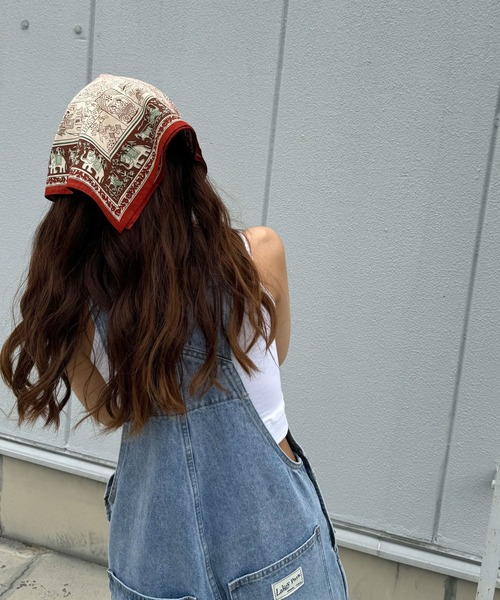 CANAL JEAN（キャナルジーン）の「El mar　コットンプリントバンダナ（バンダナ/スカーフ・レディース・ブルー/ブラウン/レッド・ONE SIZE）」の11枚目の写真