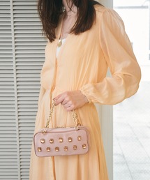 TREASURE TOPKAPI | 【TREASURE TOPKAPI】サテン ビジュー ショルダー付き チェーン バッグ(ハンドバッグ)