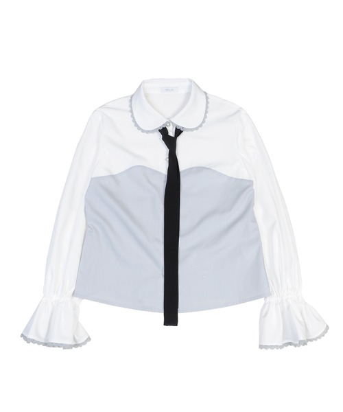 MILK Bow tie ブラウス MILK（ミルク）の「ビスチェ TIE ブラウス（シャツ/ブラウス）」 - WEAR