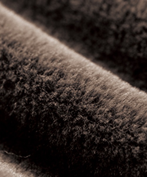 RANAN（ラナン）の「ノーカラーペプラムファーベスト（ベスト・レディース・モカ/アイボリー/ブラック・S/M/L/LL）」の4枚目の写真