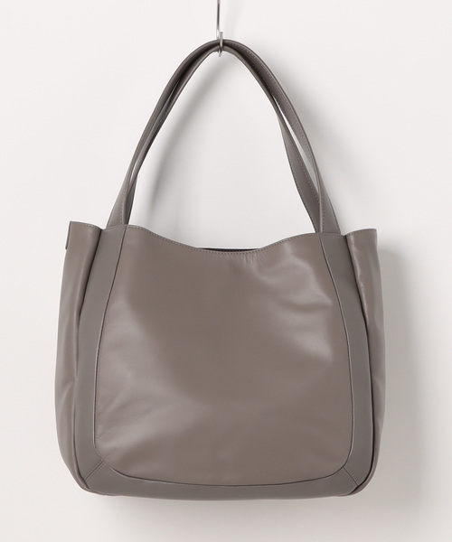 カウレザー　3層構造すっきりトートバッグ