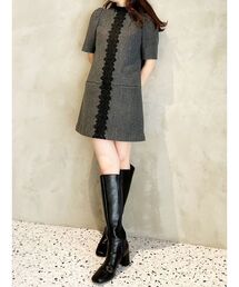 MERCURYDUO | バイカラーレースミニワンピース(ワンピース)