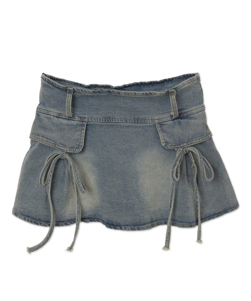 dispark（ディスパーク）の「DISPARK/ポケットリボンヴィンテージミニスカパン（デニムスカート・レディース・ブルー系1・FREE）」の11枚目の写真