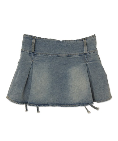 dispark（ディスパーク）の「DISPARK/ポケットリボンヴィンテージミニスカパン（デニムスカート・レディース・ブルー系1・FREE）」の12枚目の写真