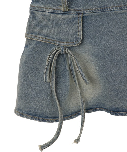 dispark（ディスパーク）の「DISPARK/ポケットリボンヴィンテージミニスカパン（デニムスカート・レディース・ブルー系1・FREE）」の13枚目の写真