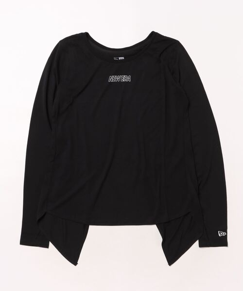 NEW ERA(ニューエラ)の「NEW ERA/ニューエラ PAW LS BACK SLIT TEE 吸汗速乾 抗菌 パフォーマンスアパレル 14312779(Tシャツ/カットソー・レディース・ブラック/バーガンディー・M/S)」の1枚目の写真