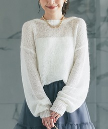 【お上品きらきら】スパンコールモヘアニット